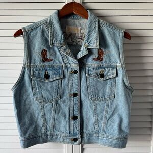 Western Style Denim Vest